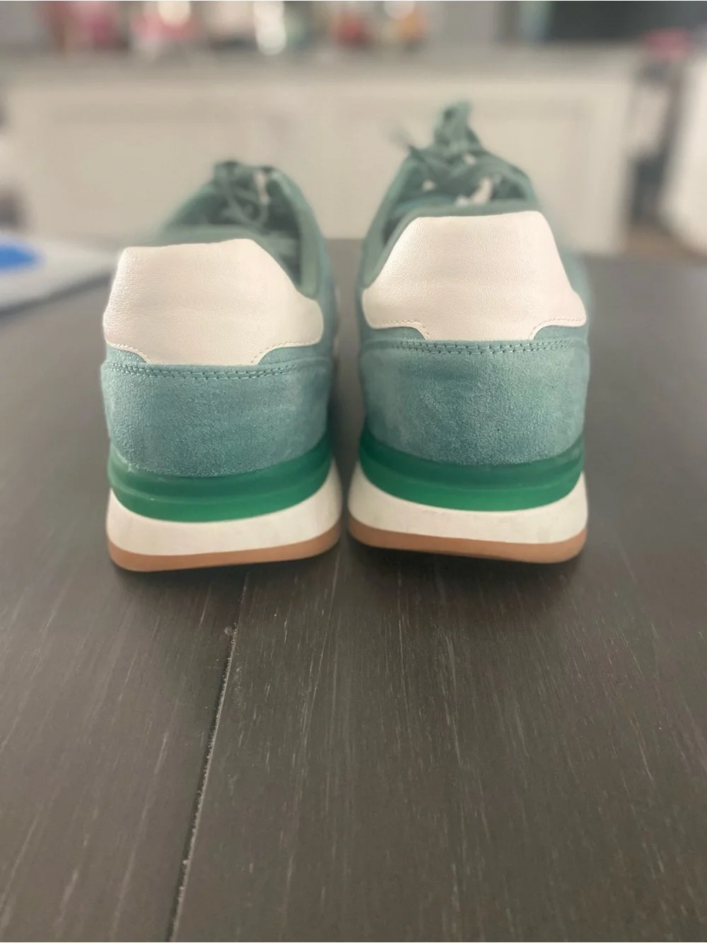 Steve Madden Mint Green and White Retro Runner Sneakers